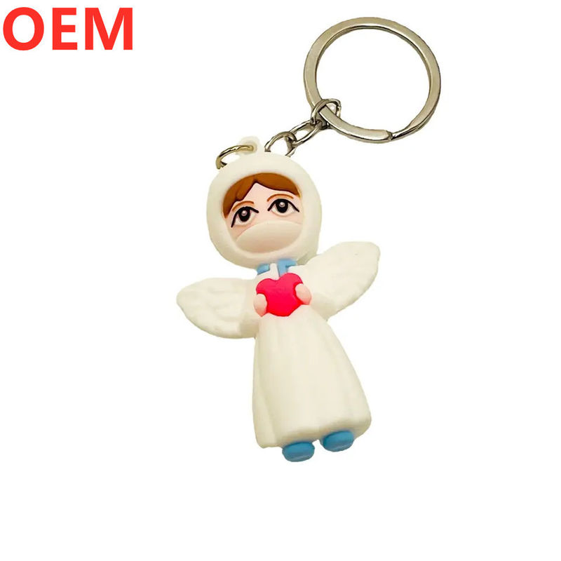ปลาสติก 3d การสร้างสรรค์การ์ตูน Key Ring Keychain OEM โรงงานขายส่งพลาสติกการ์ตูน Keychain