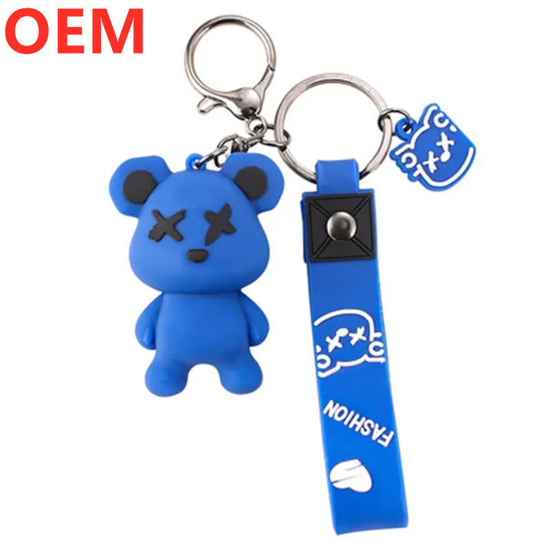ปลาสติก 3d การสร้างสรรค์การ์ตูน Key Ring Keychain OEM โรงงานขายส่งพลาสติกการ์ตูน Keychain