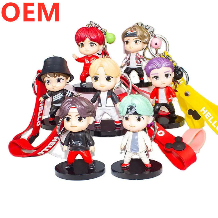ปลาสติก 3d การสร้างสรรค์การ์ตูน Key Ring Keychain OEM โรงงานขายส่งพลาสติกการ์ตูน Keychain