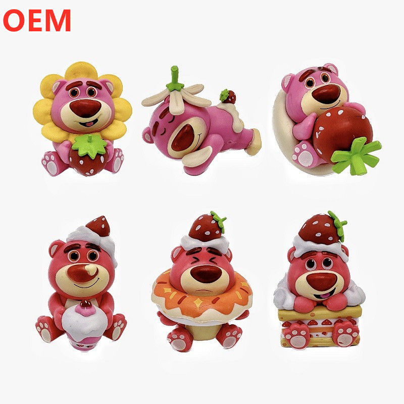 OEM Factory Custom คุณภาพสูง 3d พลาสติกการ์ตูนตัวละคร, PVC การ์ตูนตัวละครของเล่น