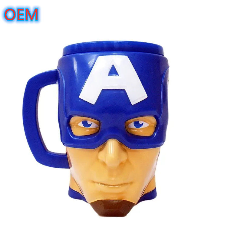 การ์ตูน 3d ถังป๊อปคอร์นที่สามารถใช้ได้ใหม่ ปรับแต่ง OEM Design ถังพลาสติก ถังป๊อปคอร์น