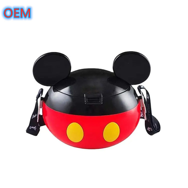 การ์ตูน 3d ถังป๊อปคอร์นที่สามารถใช้ได้ใหม่ ปรับแต่ง OEM Design ถังพลาสติก ถังป๊อปคอร์น
