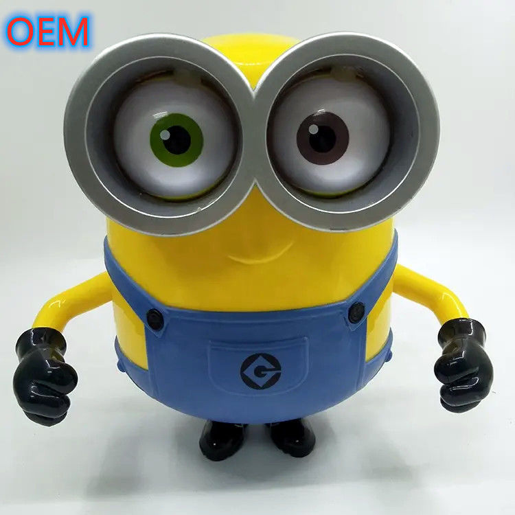 การ์ตูน 3d ถังป๊อปคอร์นที่สามารถใช้ได้ใหม่ ปรับแต่ง OEM Design ถังพลาสติก ถังป๊อปคอร์น