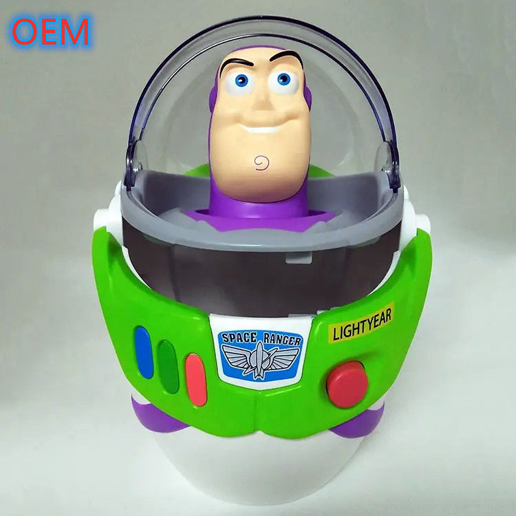 การ์ตูน 3d ถังป๊อปคอร์นที่สามารถใช้ได้ใหม่ ปรับแต่ง OEM Design ถังพลาสติก ถังป๊อปคอร์น