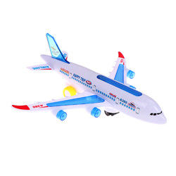 DIY Assembly Airbus เครื่องบิน ออโตปิโลต แฟลช เสียงดนตรี ไฟฟ้า ของเล่น เครื่องบินไฟฟ้า ของเล่นสําหรับเด็ก เด็ก