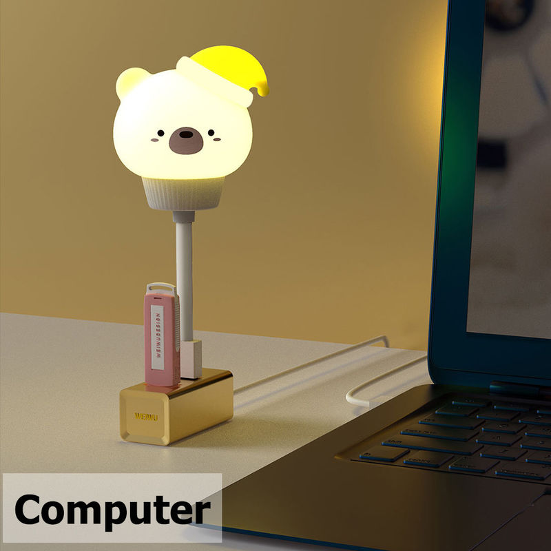 โรงงานสั่งของเล่นหลอดไฟ PVC วินิล LED Light Up Toys น่ารักการ์ตูน USB ไฟกลางคืน