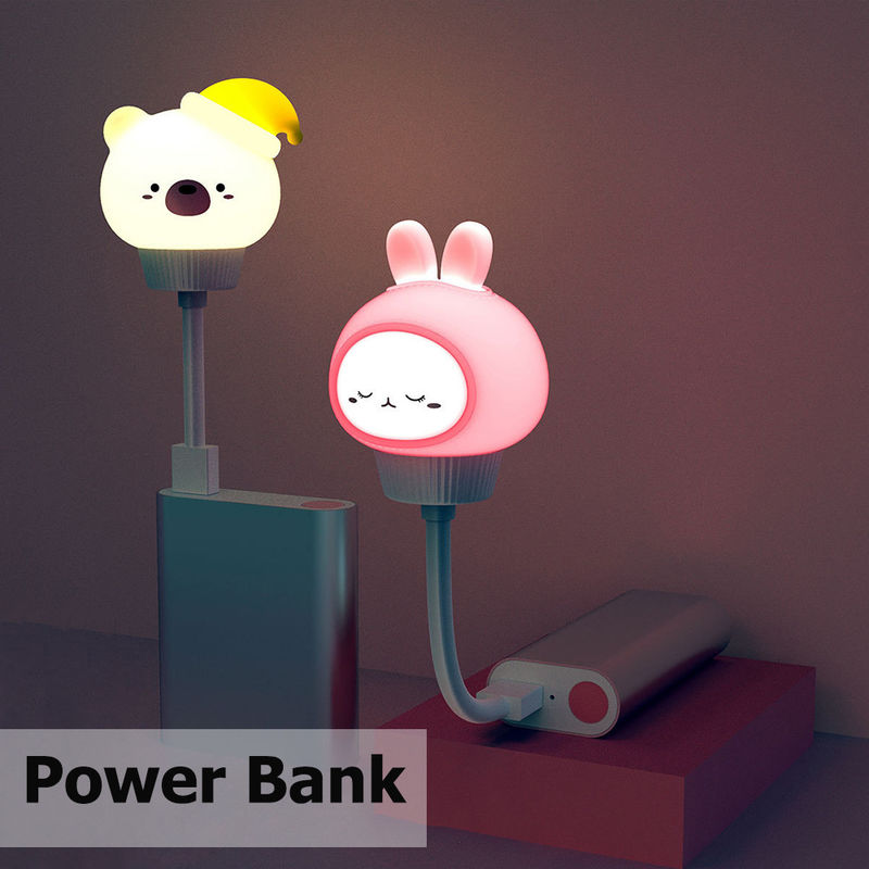 โรงงานสั่งของเล่นหลอดไฟ PVC วินิล LED Light Up Toys น่ารักการ์ตูน USB ไฟกลางคืน
