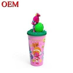 OEM 3D รวมของดีไซเนอร์ของเล่น Custom แก้วพลาสติกของคุณเอง 3D การ์ตูนแก้วดื่ม