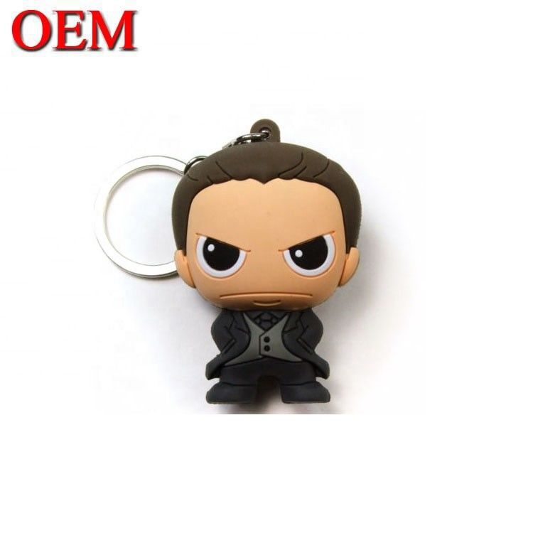 โลโก้ OEM ผ้าม่าน PVC 3D Soft Keychain ผ้าม่านสัตว์ Custom Keychain รูปทรงออกแบบของตัวเอง