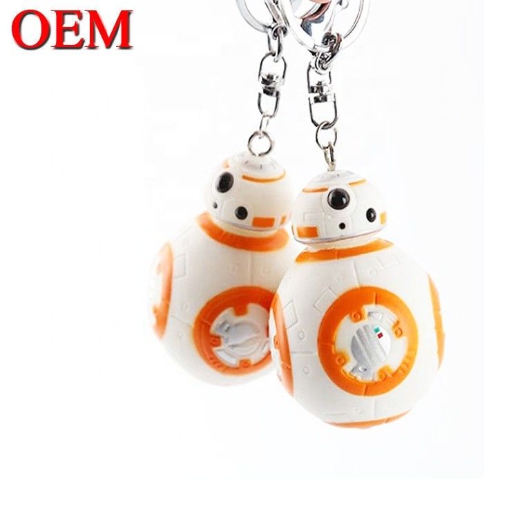 ของเล่นไวนิลที่กําหนดเอง ทํา 3D LED การ์ตูน Keychain อุปกรณ์เสริม