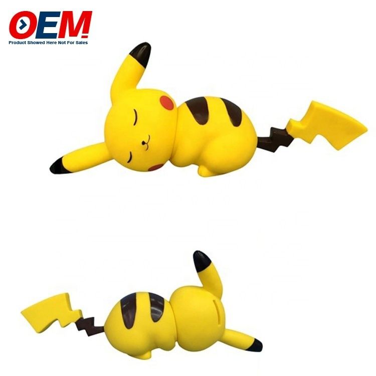 โรงงาน OEM ทําการ์ตูน แบงค์เหรียญพลาสติก พีวีซี Pika ด้วยกุญแจล็อค Piggy Bank พลาสติก