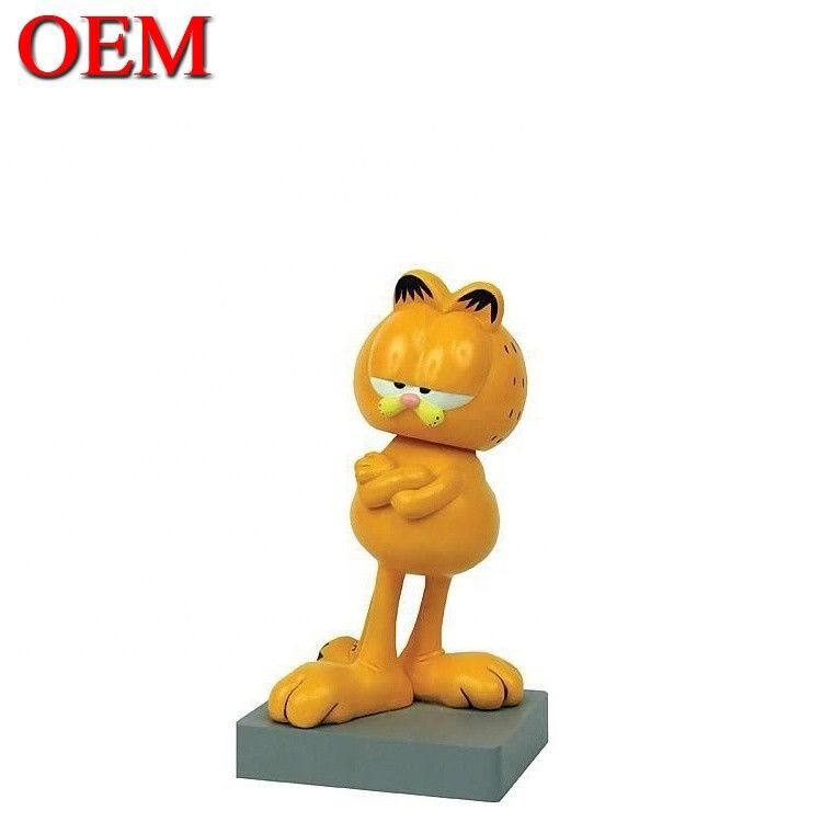 ผู้ผลิต OEM พลาสติก Lazy Cat Toy Figure Custom PVC 3D Anime การฉีดศิลปะ