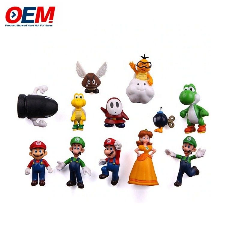 โรงงานที่กําหนดเองพลาสติก pvc วินิล Fugure ของเล่นที่กําหนดเอง Kawaii รูปภาพ มาริโอ