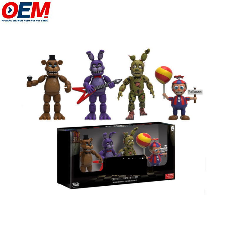 รับจําหน่ายสินค้าตามต้องการ OEM ขายร้อน สินค้าใหม่ Five Nights At Freddy Action Figures 4pcs/pack FNAF Toy Model PVC Action Figure