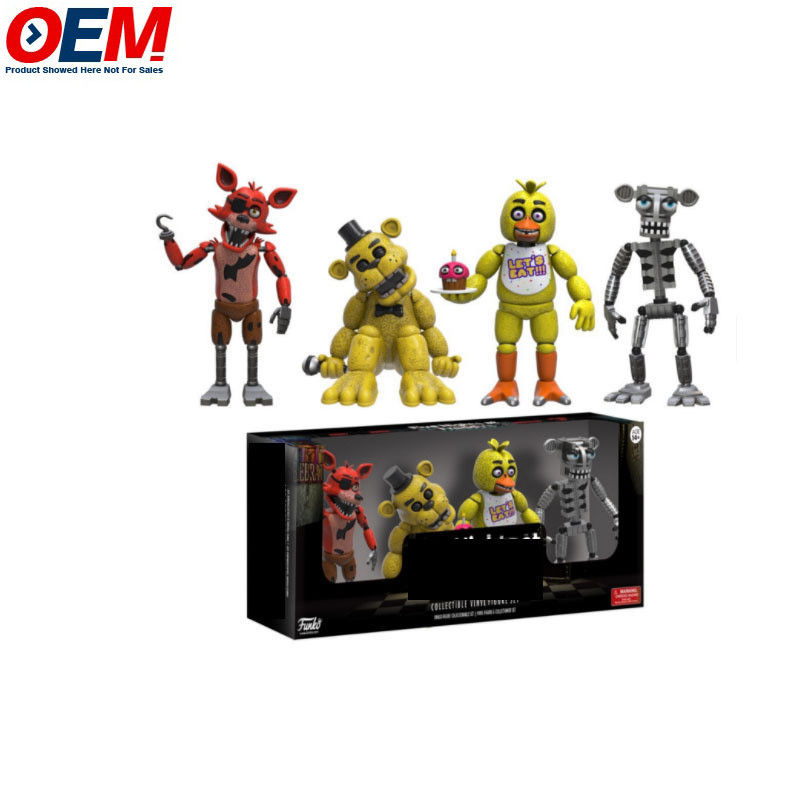รับจําหน่ายสินค้าตามต้องการ OEM ขายร้อน สินค้าใหม่ Five Nights At Freddy Action Figures 4pcs/pack FNAF Toy Model PVC Action Figure