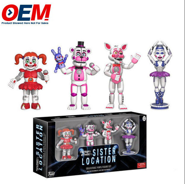 รับจําหน่ายสินค้าตามต้องการ OEM ขายร้อน สินค้าใหม่ Five Nights At Freddy Action Figures 4pcs/pack FNAF Toy Model PVC Action Figure