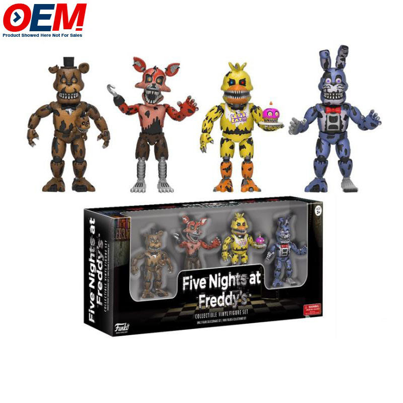 รับจําหน่ายสินค้าตามต้องการ OEM ขายร้อน สินค้าใหม่ Five Nights At Freddy Action Figures 4pcs/pack FNAF Toy Model PVC Action Figure