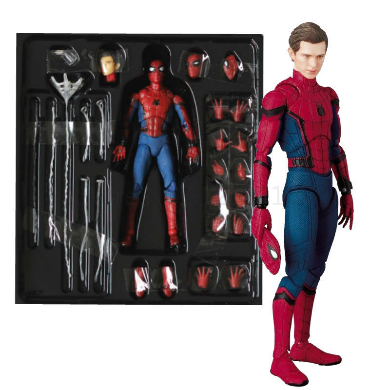 สินค้าตามต้องการ สินค้าคุณภาพสูง 15 ซม ของเล่น Spider Man Tom Holland PVC Action Figure Spiderman Collection ของเล่นพร้อมกล่อง
