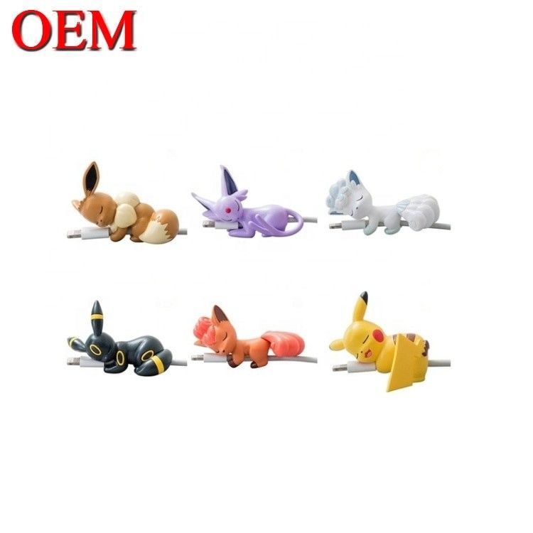 โรงงาน Custom OEM Cute 3D Mini Figure Anime Phone Cable Bite Toy ของเล่นพลาสติก pvc ของเล่นไวนิล