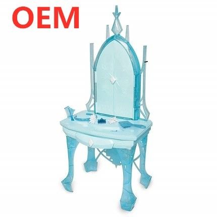 OEM โรงงานสั่งทํา ดนตรี แสงฟังก์ชัน พลาสติก สวย Princess เด็ก Dressing ตารางของเล่น
