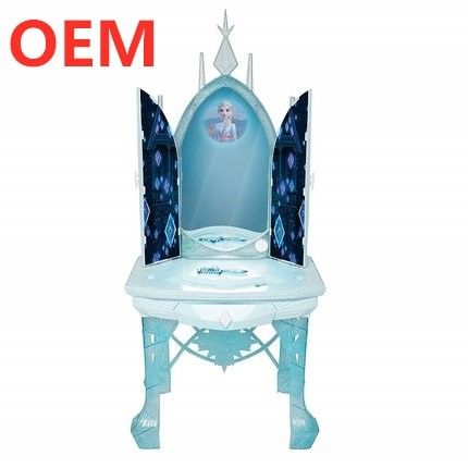 OEM โรงงานสั่งทํา ดนตรี แสงฟังก์ชัน พลาสติก สวย Princess เด็ก Dressing ตารางของเล่น