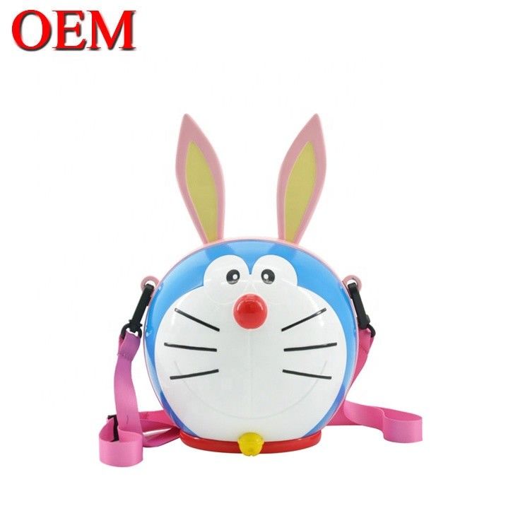ปลาสติกที่น่ารักตามสั่ง การ์ตูนบทบาท 3 มิติ ตุ๊กตาป๊อปคอร์นถัง OEM ถังอาหารสําหรับคริสต์มาส