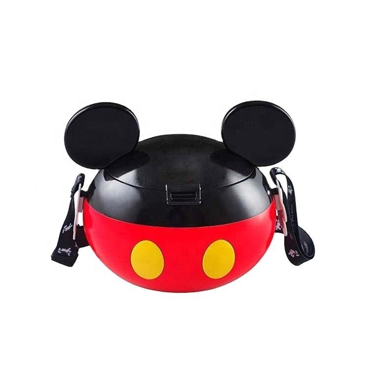 OEM พลาสติก Minnie Candy Box ถังป๊อปคอร์นด้วยสล็อปบนฝ้ากระเป๋าป๊อปคอร์นที่ปลอดภัย