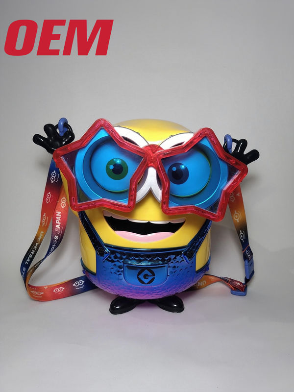 ถังป๊อปคอร์นตัวละครหนังตามสั่ง OEM ถังป๊อปคอร์นตัวละคร พลาสติกที่มีลิป