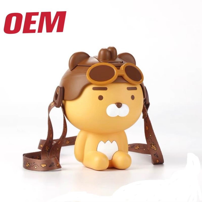 ถ้วยพลาสติกการ์ตูนพ๊อปคอร์นถังถังรถว่าง