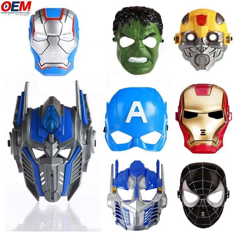 หน้ากากฮาโลวีนตามสั่ง พีวีซี ซุปเปอร์ฮีโร่ Spider Iron Hero Hulk Captain America หน้ากากหน้ากากหน้ากากหน้ากาก