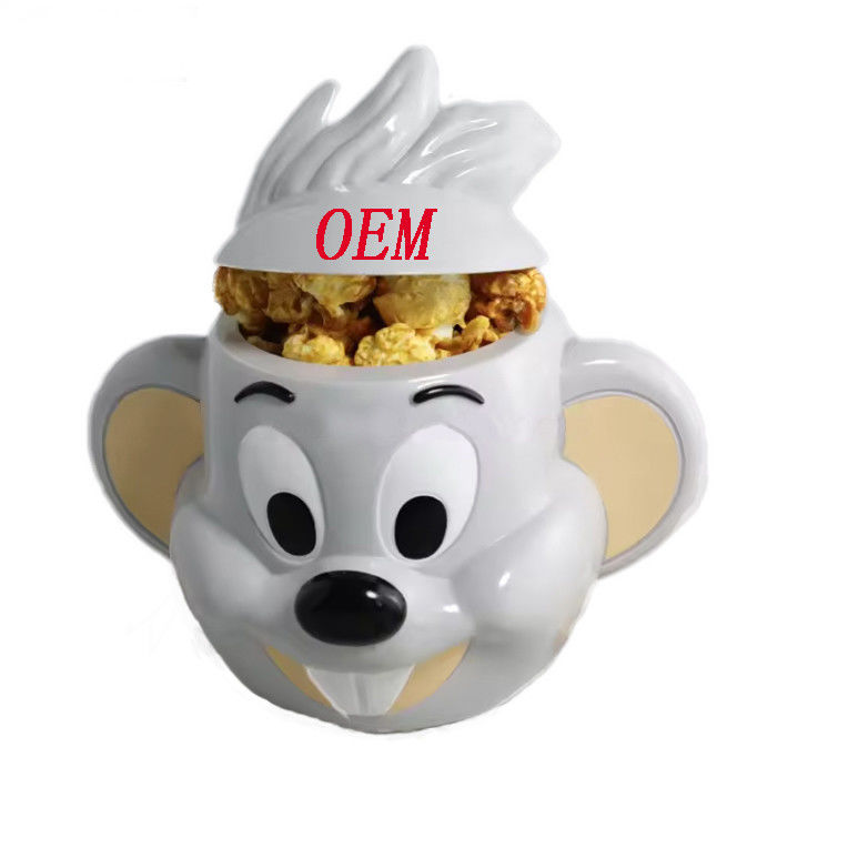 การออกแบบตัวละครการ์ตูนแบบพลาสติก Popcorn Bucket สําหรับหนัง