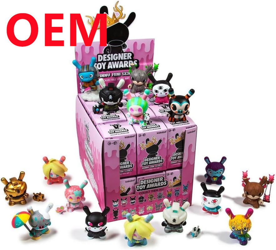 ปรับแต่ง 5 ซม. ความสูง กระต่าย สุนัข ลิง หมู ของเล่น ผลิต 15 แบบ ลูกตุ๊กตา PVC OEM Blind Box ของเล่นเล็ก