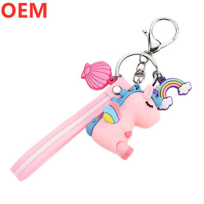 ปลาสติก 3d การสร้างสรรค์การ์ตูน Key Ring Keychain OEM โรงงานขายส่งพลาสติกการ์ตูน Keychain