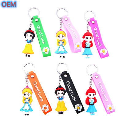 OEM Custom 3d Creative พลาสติกน่ารัก การ์ตูน Keychain นุ่ม PVC พลาสติก Keychain