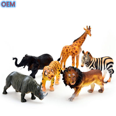 เครื่องเล่นปลาสติกพีวีซีปลาสติกสัตว์ป่า สําหรับเด็กเล็ก OEM