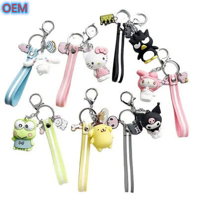 OEM โรงงานสั่งซื้อ Cute การ์ตูน Keychain ปรับปรุง 3d พลาสติก PVC Keychain
