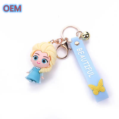 การ์ตูน Keychain การปรับปรุงสําหรับเด็ก OEM ออกแบบ 3d PVC พลาสติก Keychain