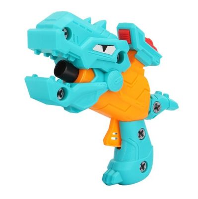 Oem ปืนของเล่นเด็ก DIY การแยกตัวของเด็ก ไดโนเสาร์ ปืนกระสุนอ่อนของเล่น EVA ปริศนากระบอกประกอบ รุ่นปืน