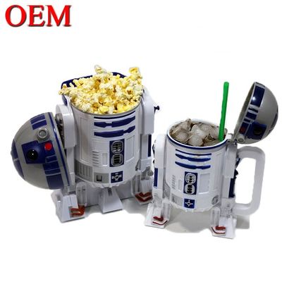โรงงานผ่าน FAMA custom พลาสติก Popcorn ถ้วยบรรจุ Popcorn ถ้วยที่มีฝา