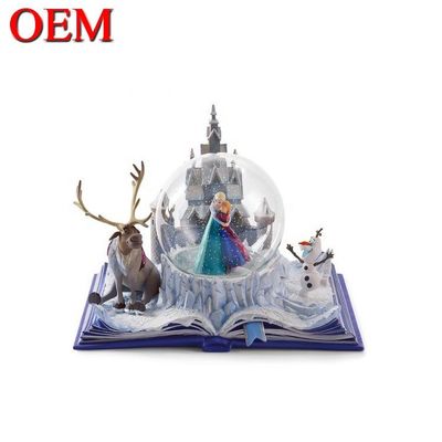 Custom Light Up Water Globe OEM Movie Princess Snow Globe ของเล่นพร้อมดนตรี