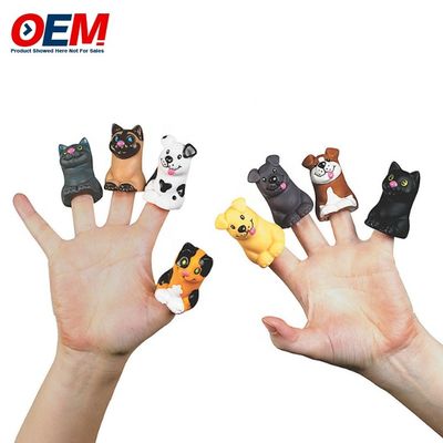 ของเล่นปลาสติกรูปสัตว์ ของเล่นนิ้วมือ OEM ของเล่น PVC ทําจากซิลิโคน ของเล่นเด็ก