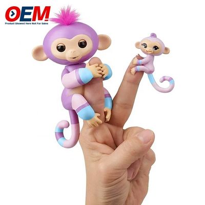 สัตว์พลาสติกที่กําหนดเอง ของเล่นนิ้วมือลิง OEM ของเล่น PVC ทําจากซิลิโคน ของเล่นเด็ก