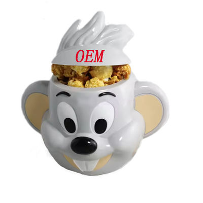 การออกแบบตัวละครการ์ตูนแบบพลาสติก Popcorn Bucket สําหรับหนัง
